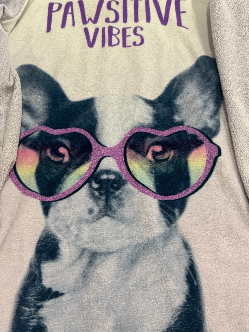 Pawsitive Vibes Dog fleece girls night gown